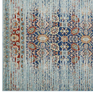 ModwayModway Naria Distressed Persian Medallion 5x8 Area Rug R-1146-58 R-1146A-58- BetterPatio.com
