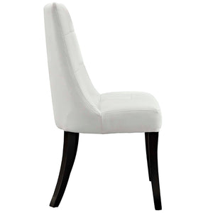 ModwayModway Noblesse Dining Vinyl Side Chair EEI-1039 EEI-1039-WHI- BetterPatio.com