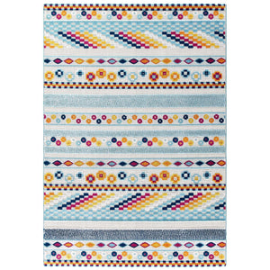 ModwayModway Reflect Cadhla Vintage Abstract Geometric Lattice 5x8 Indoor and Outdoor Area Rug R-1182-58 R-1182A-58- BetterPatio.com