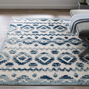 ModwayModway Reflect Takara Abstract Diamond Moroccan Trellis 5x8 Indoor and Outdoor Area Rug R-1180-58 R-1180A-58- BetterPatio.com