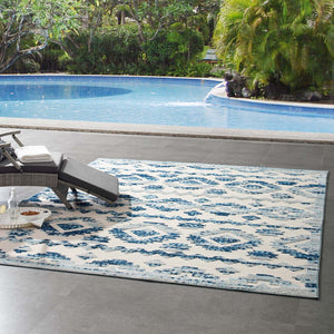 ModwayModway Reflect Takara Abstract Diamond Moroccan Trellis 8x10 Indoor and Outdoor Area Rug R-1180-810 R-1180A-810- BetterPatio.com