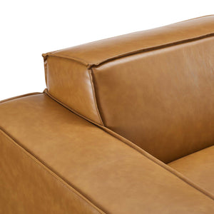 ModwayModway Restore Left-Arm Vegan Leather Sectional Sofa Chair EEI-4492 EEI-4492-TAN- BetterPatio.com
