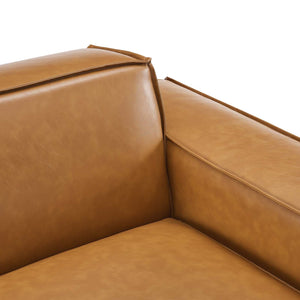 ModwayModway Restore Right-Arm Vegan Leather Sectional Sofa Chair EEI-4493 EEI-4493-TAN- BetterPatio.com