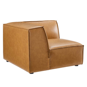 ModwayModway Restore Vegan Leather Sectional Sofa Corner Chair EEI-4494 EEI-4494-TAN- BetterPatio.com