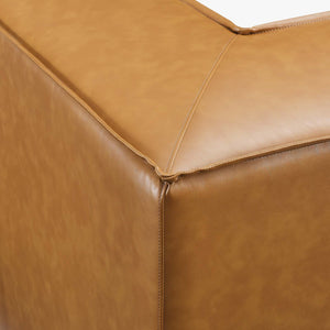 ModwayModway Restore Vegan Leather Sectional Sofa Corner Chair EEI-4494 EEI-4494-TAN- BetterPatio.com