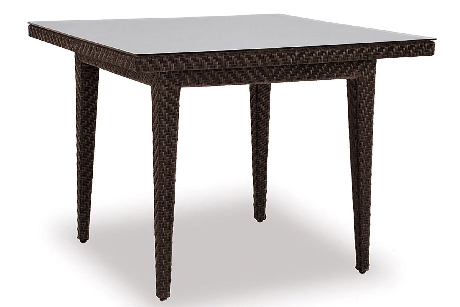 Panama Jack Oasis Square Table w/glass PJO-2201-JBP-40-GLASS - BetterPatio.com