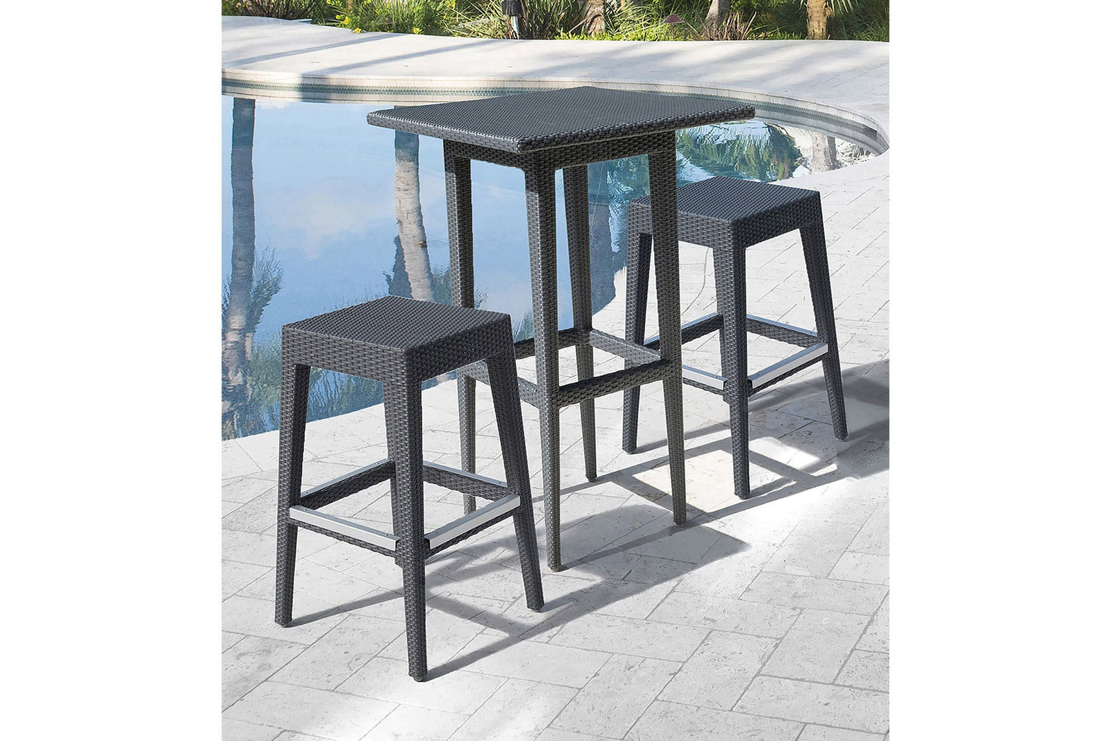Panama Jack Onyx 3 PC Pub Set PJO-1901-BLK-3PP - BetterPatio.com