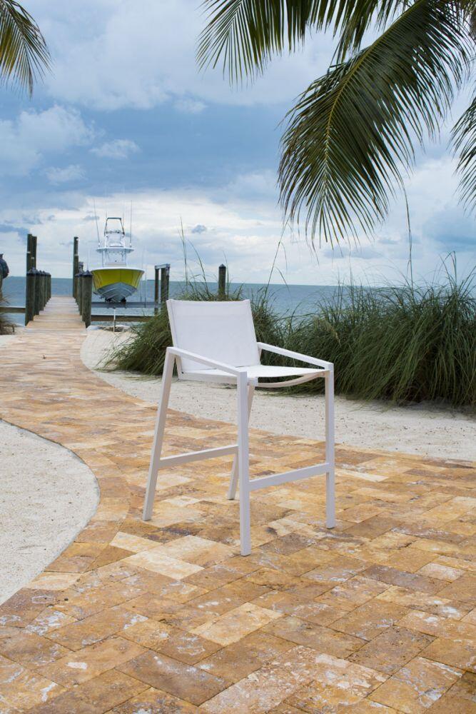 Panama Jack Mykonos Stackable Barstool PJO-2401-WHT-BS - BetterPatio.com