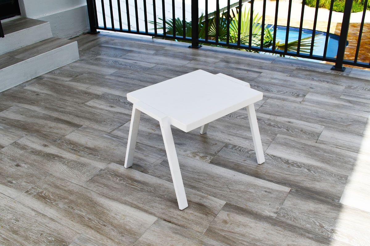 Panama Jack Mykonos End Table PJO-2401-WHT-ET - BetterPatio.com