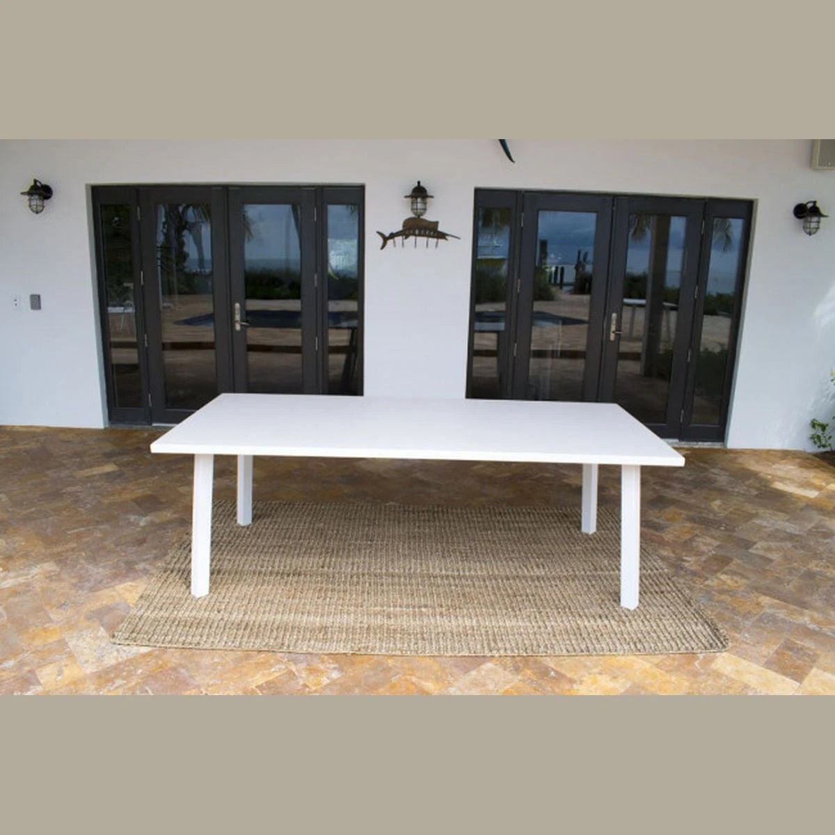 Panama Jack Mykonos Rectangular Table PJO-2401-WHT-RT - BetterPatio.com