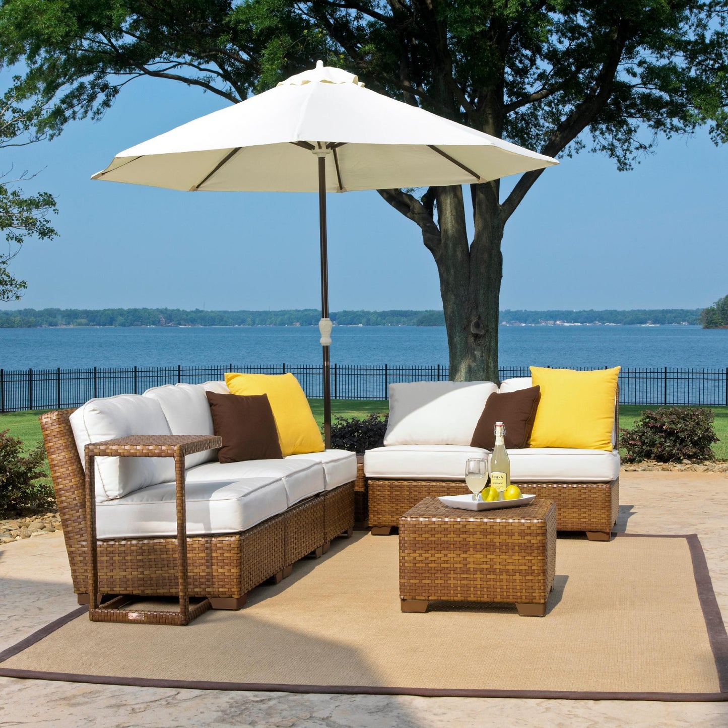 Panama Jack St Barths 8 piece Sectional Set PJO-3001-BRN-8SCT - BetterPatio.com
