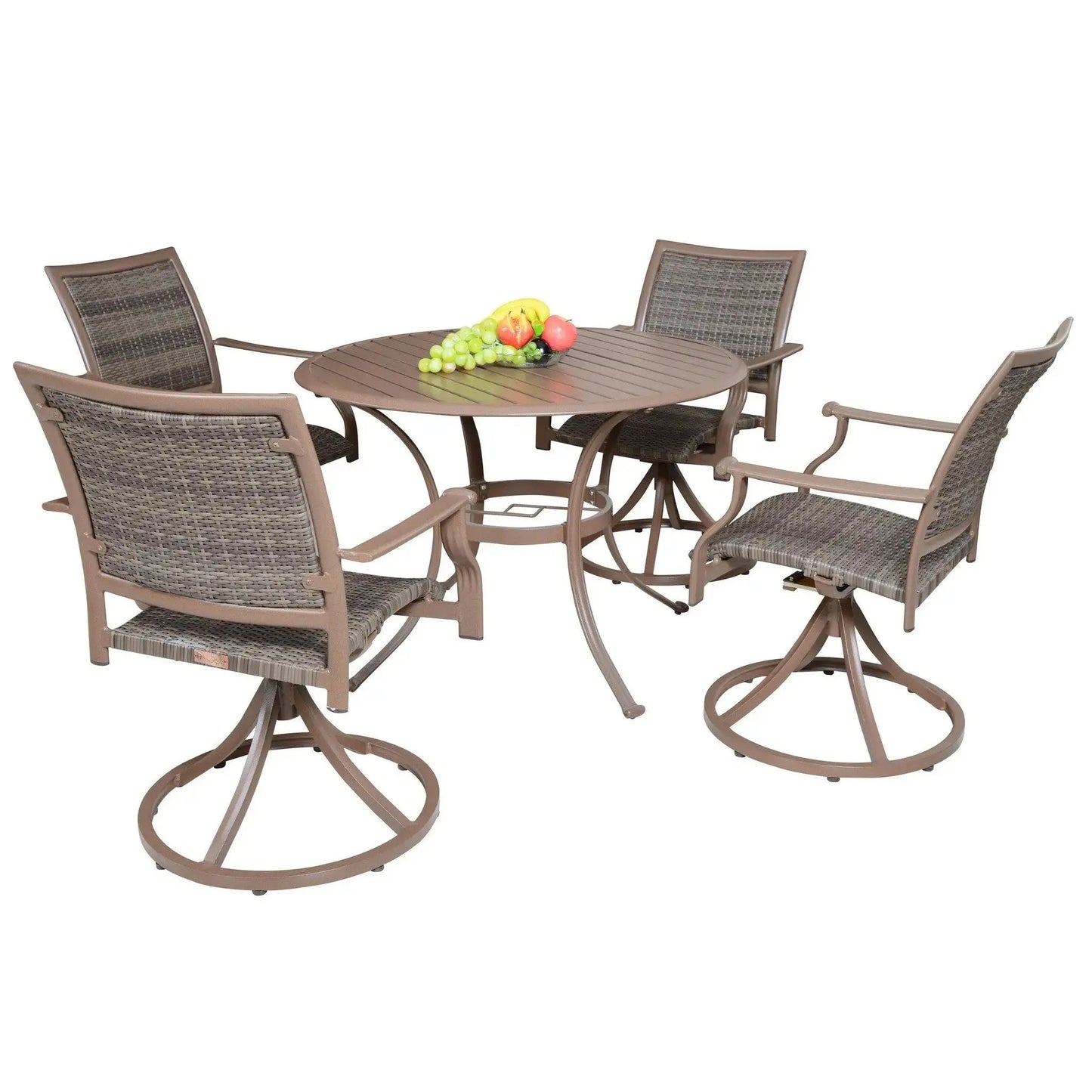 Panama Jack Island Cove Swivel Dining Set 5 piece PJO-8001-ESP-5PCSW - BetterPatio.com
