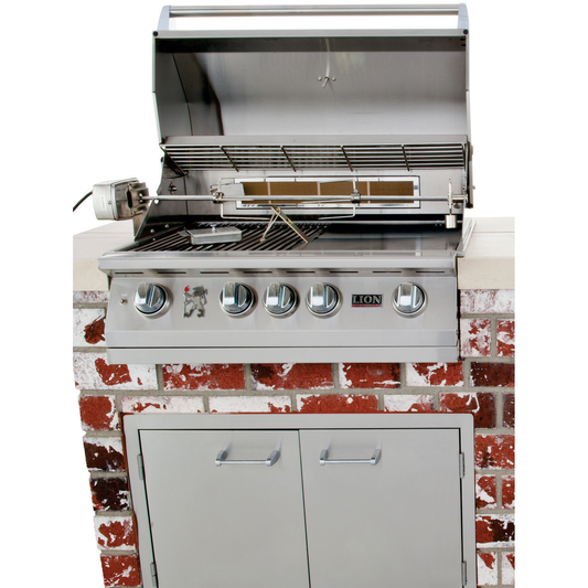 Lion Premium Grills Premium Q 96 Inch BBQ Island - front view premiumq21