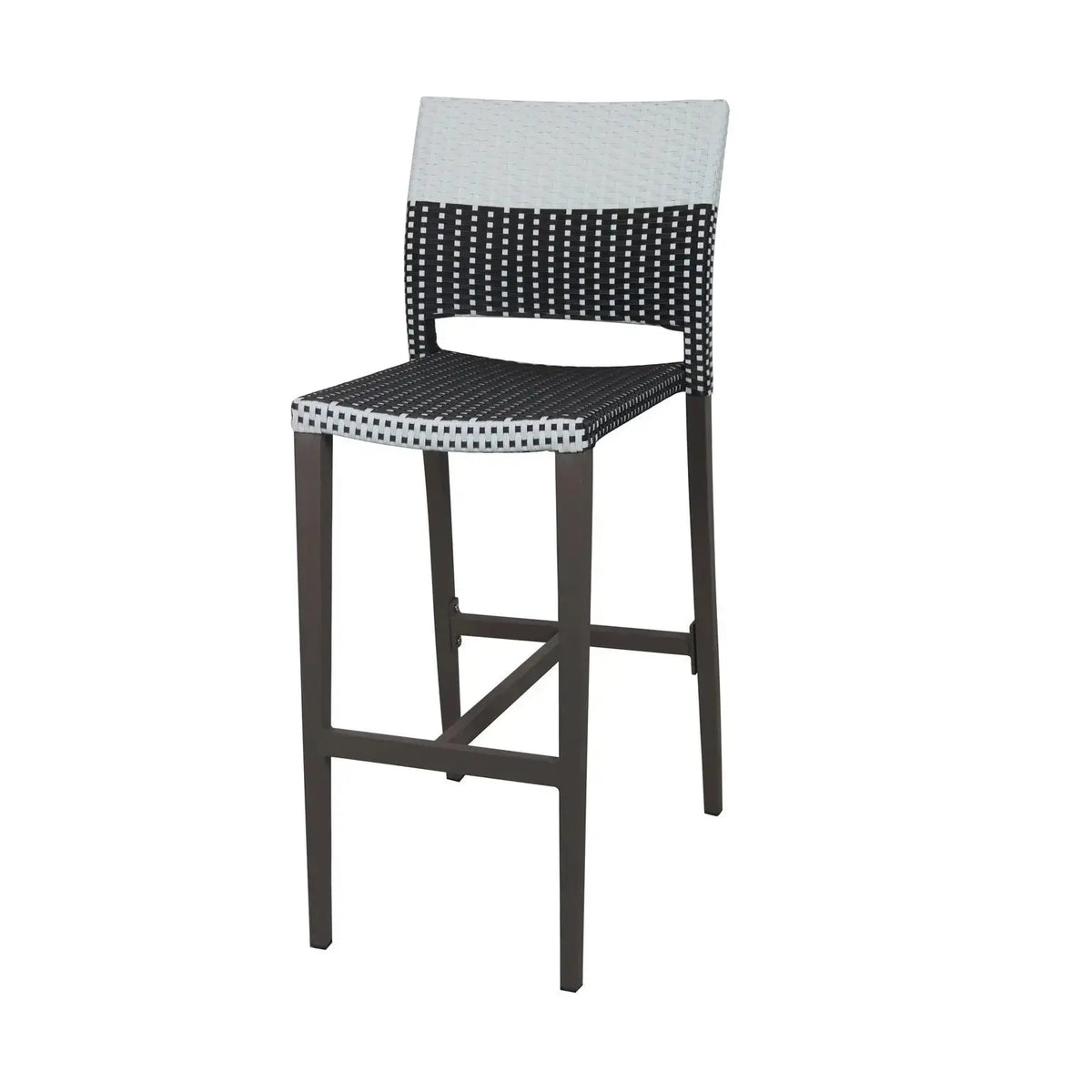 Source Chloe Bar Side Chair Espresso & White Wicker SC-2207-172-E&W-ESP - BetterPatio.com