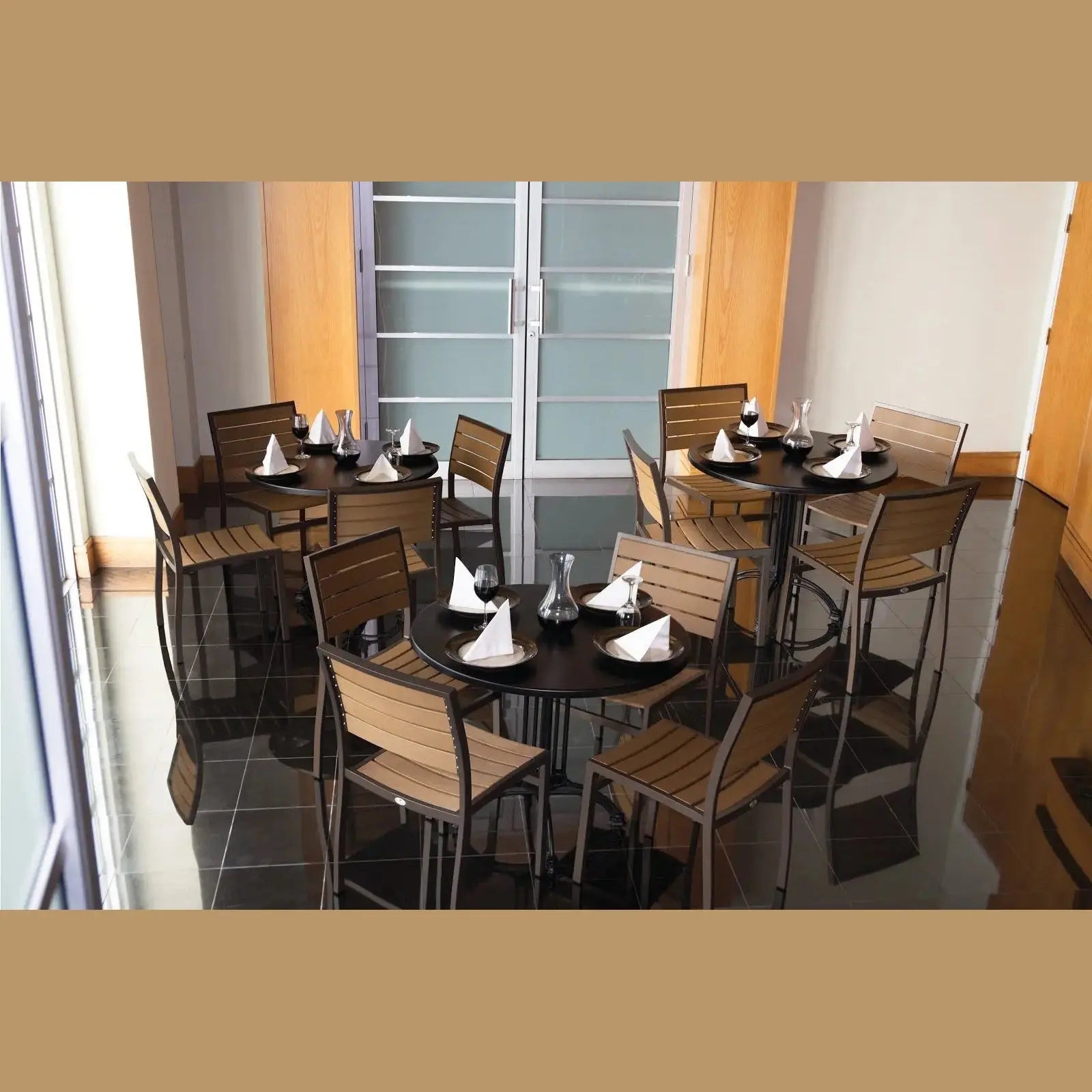 Source Napa Dining Side Chair Black Frame SC-2405-162-BLK - BetterPatio.com