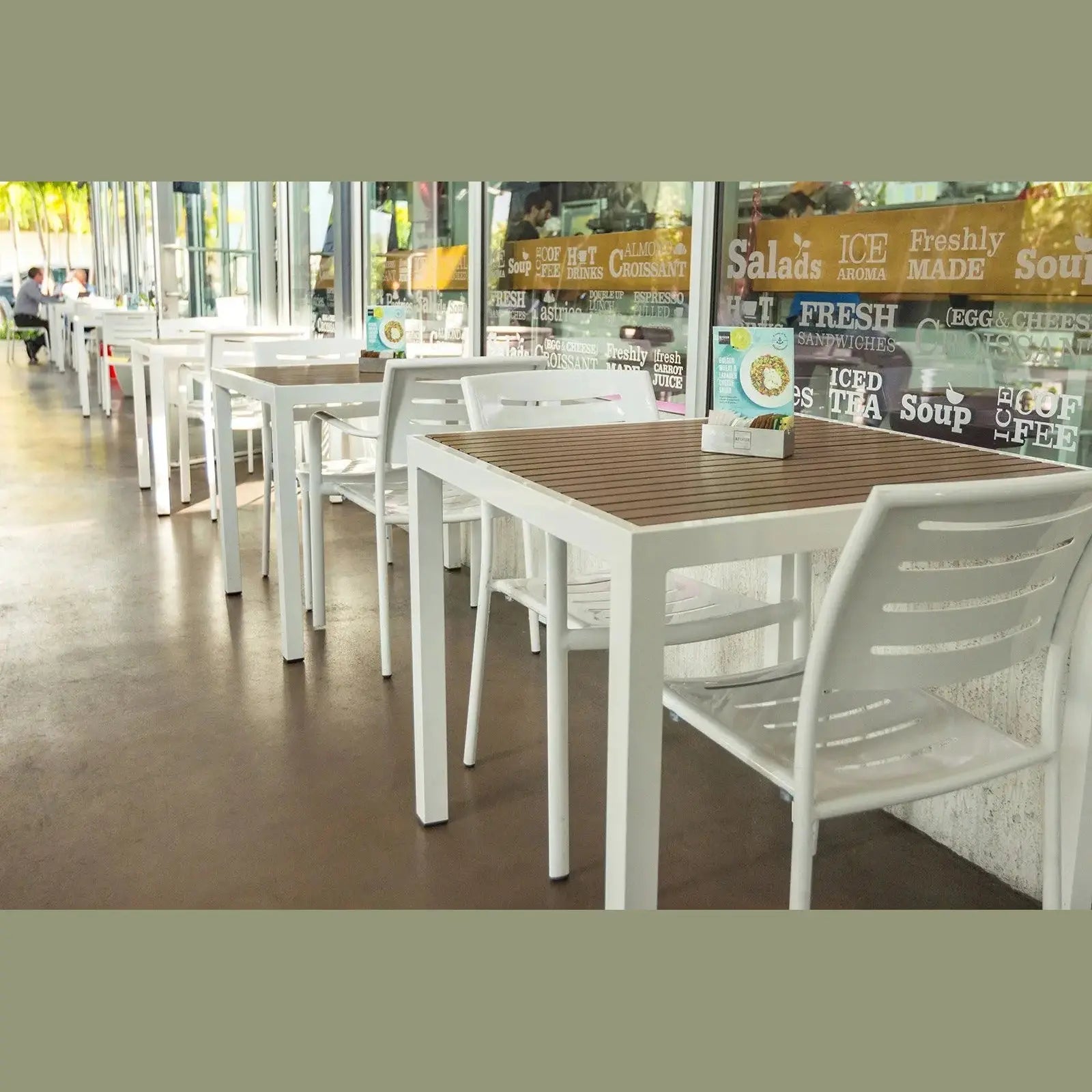 Source Sedona 32'' Square Table with Vienna Durawood Slats SC-2404-405_SC-1009-520 - BetterPatio.com