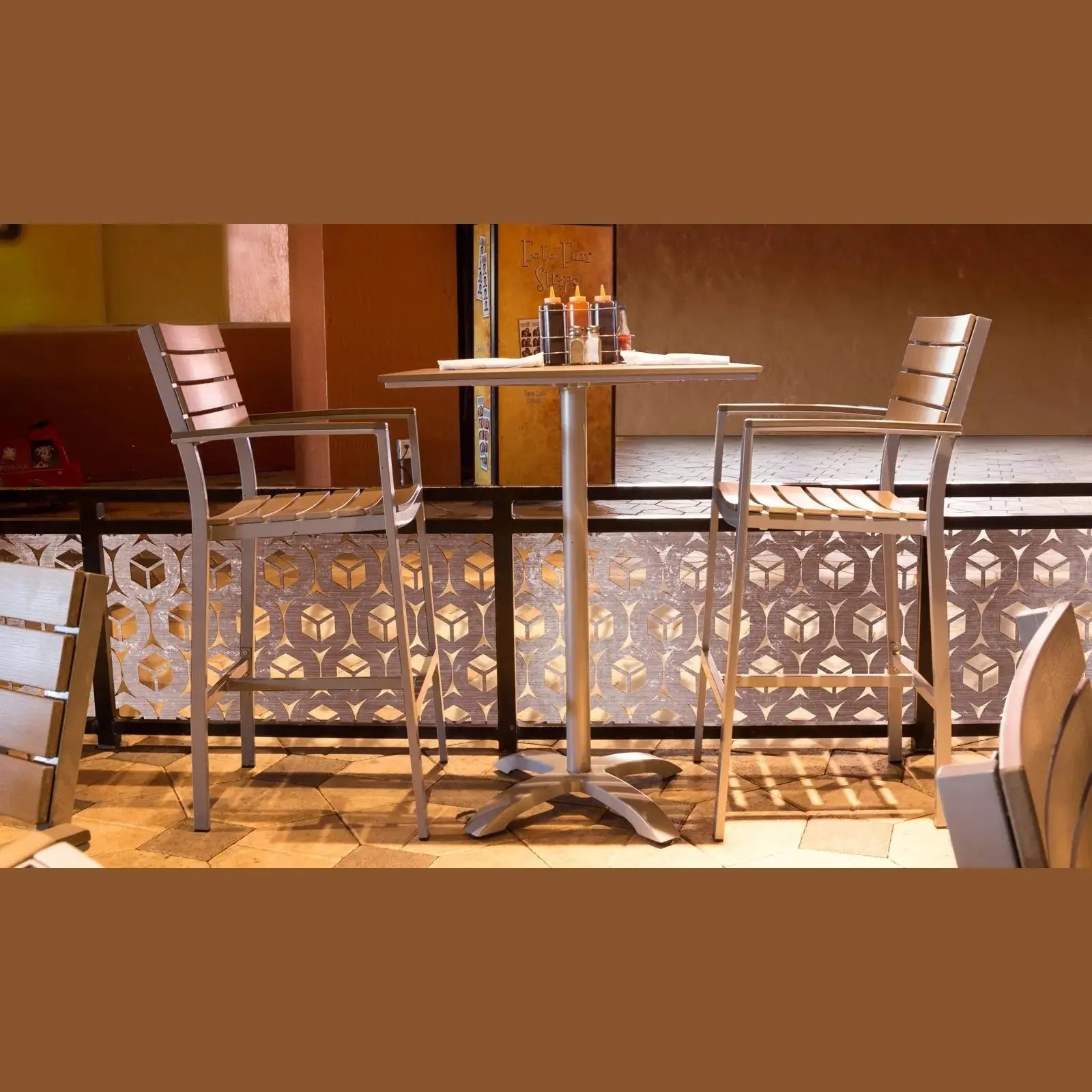 Source Furniture Vienna Bar Arm Chair - BetterPatio.com