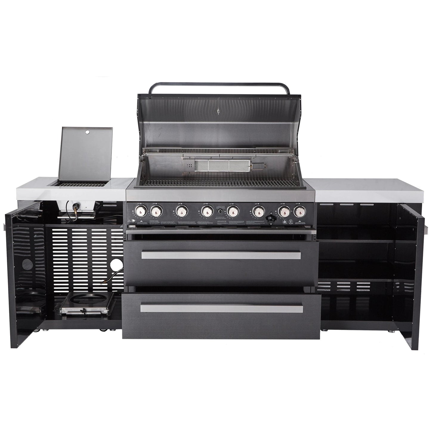 Mont Alpi 8 Foot Black Stainless Steel Outdoor Kitchen // BetterPatio.com