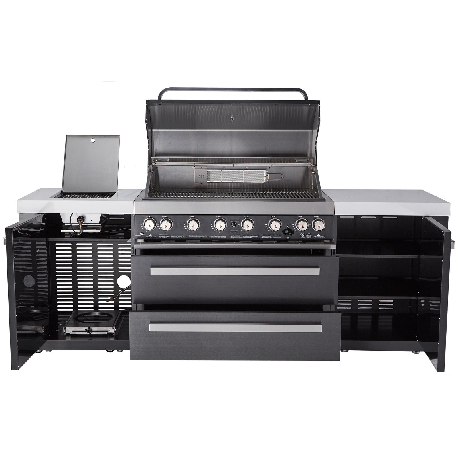 Mont Alpi 8 Foot Black Stainless Steel Outdoor Kitchen // BetterPatio.com