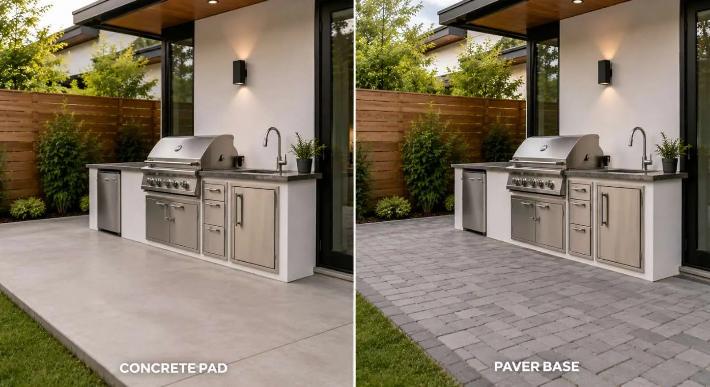 e: Outdoor Kitchen Foundations: Concrete Pad vs. Paver Base