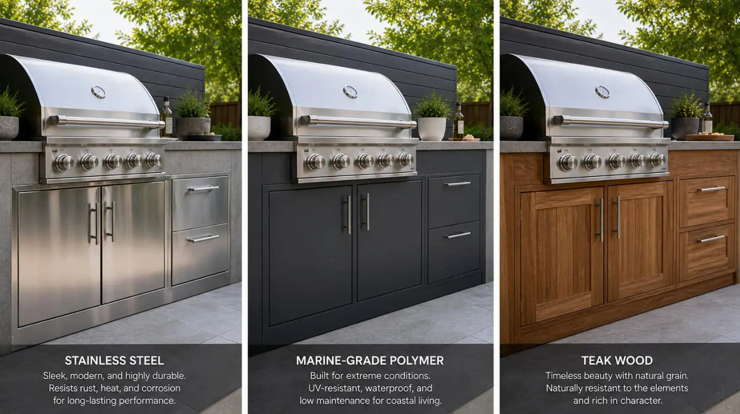  The Best Outdoor Kitchen Cabinet Materials Compared 2026