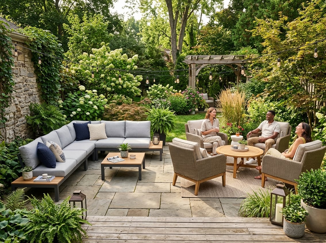 outdoor sectional vs conversation set