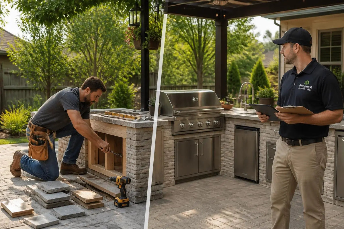 Outdoor Kitchen Cost: DIY vs. Hiring a Contractor