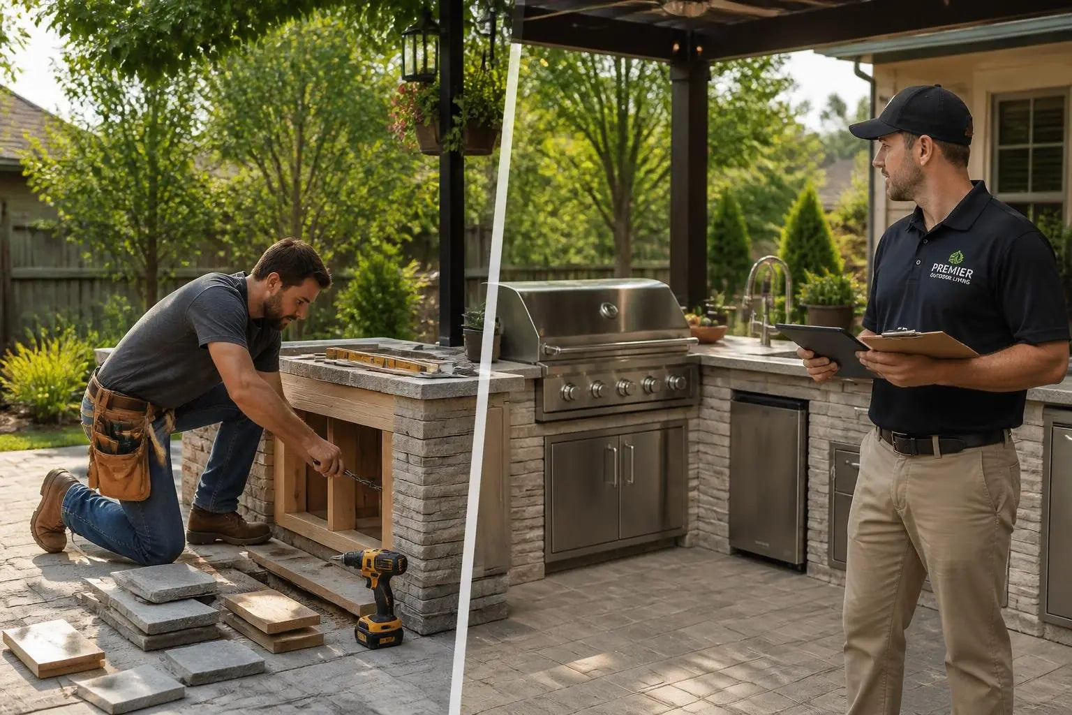 Outdoor Kitchen Cost: DIY vs. Hiring a Contractor