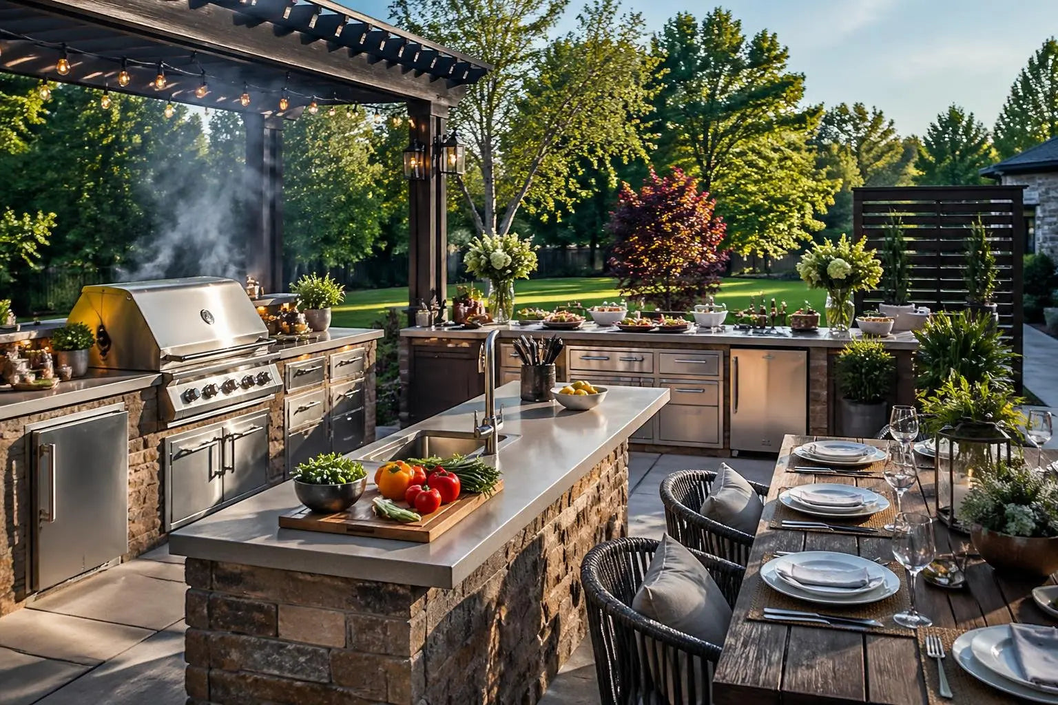 outdoor kitchen zoning