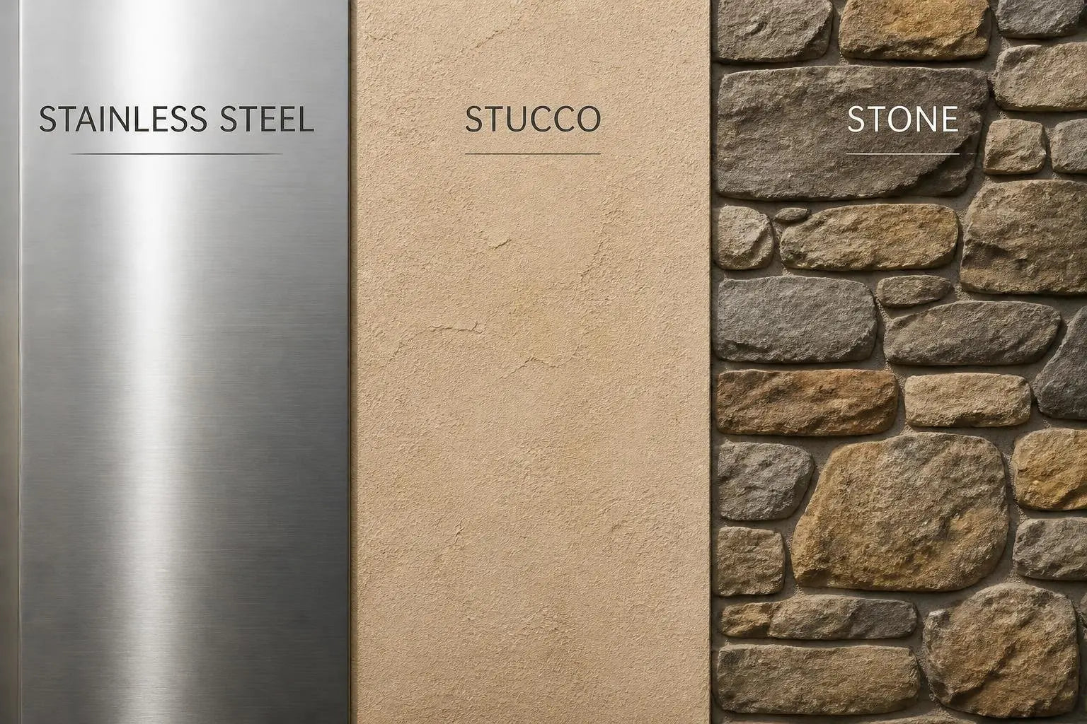 Stainless Steel vs. Stucco vs. Stone 