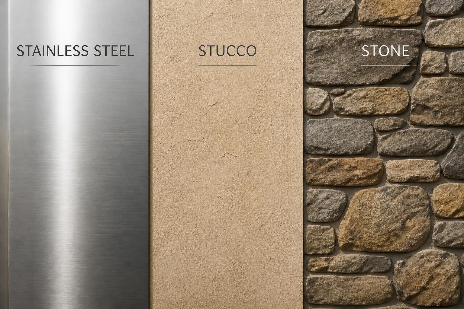 Stainless Steel vs. Stucco vs. Stone 