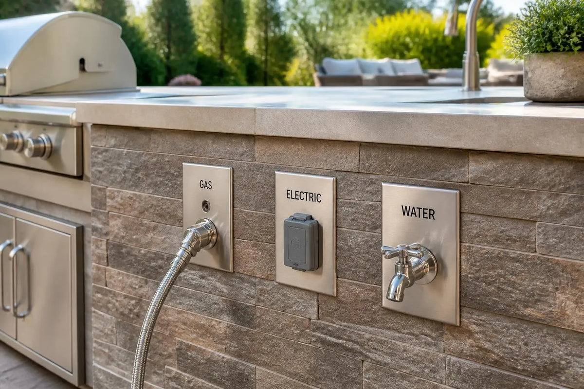 Gas, Electric & Water Hookups for Outdoor Kitchens