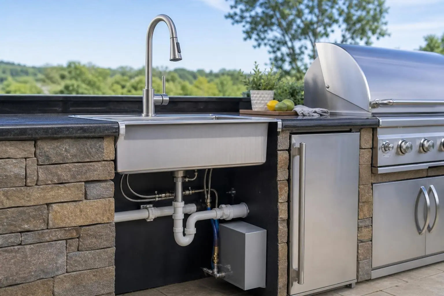Outdoor Kitchen Sinks & Plumbing Basics