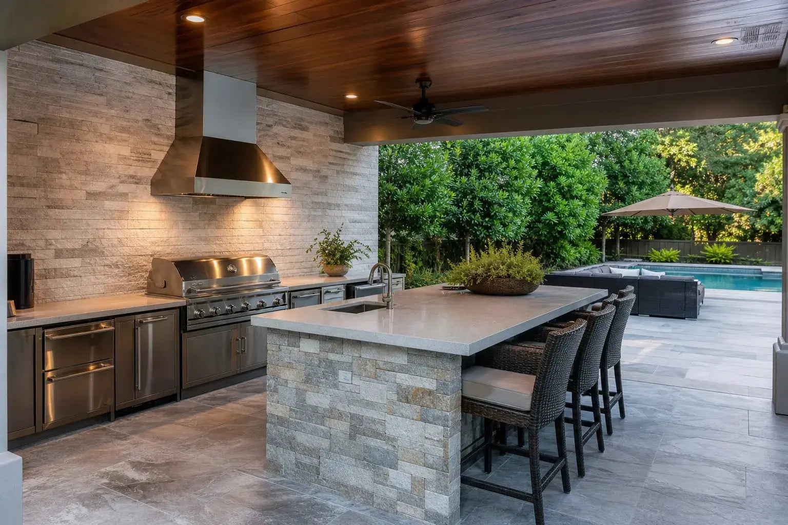 Covered Outdoor Kitchen Ideas 