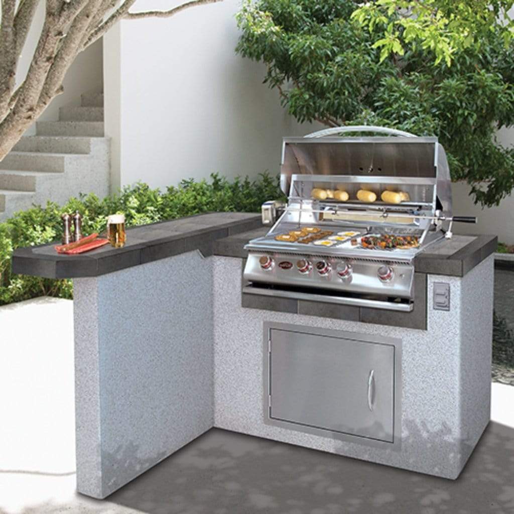 L-Shaped Outdoor Kitchen Islands