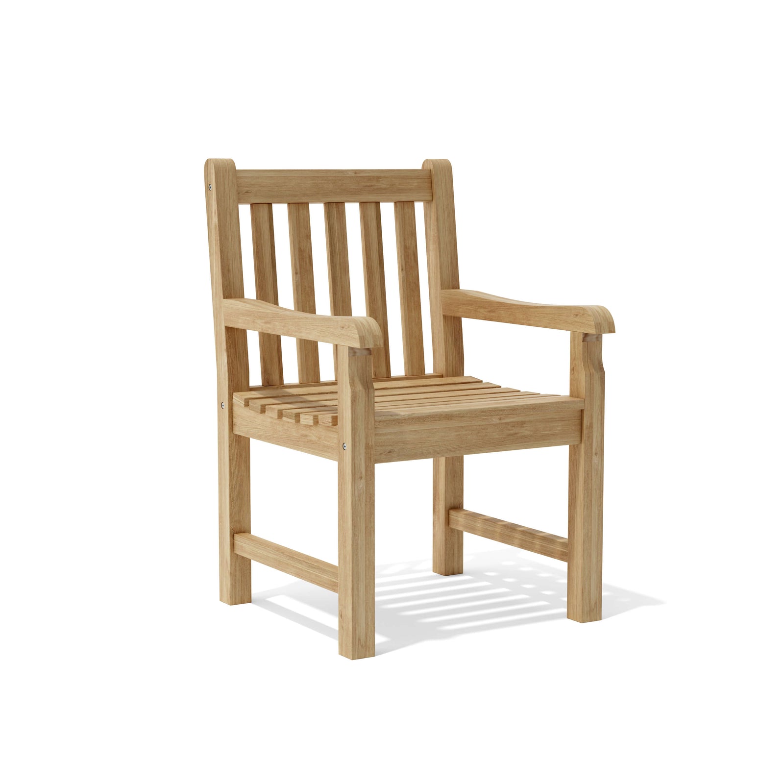 Wooden chair on a white background