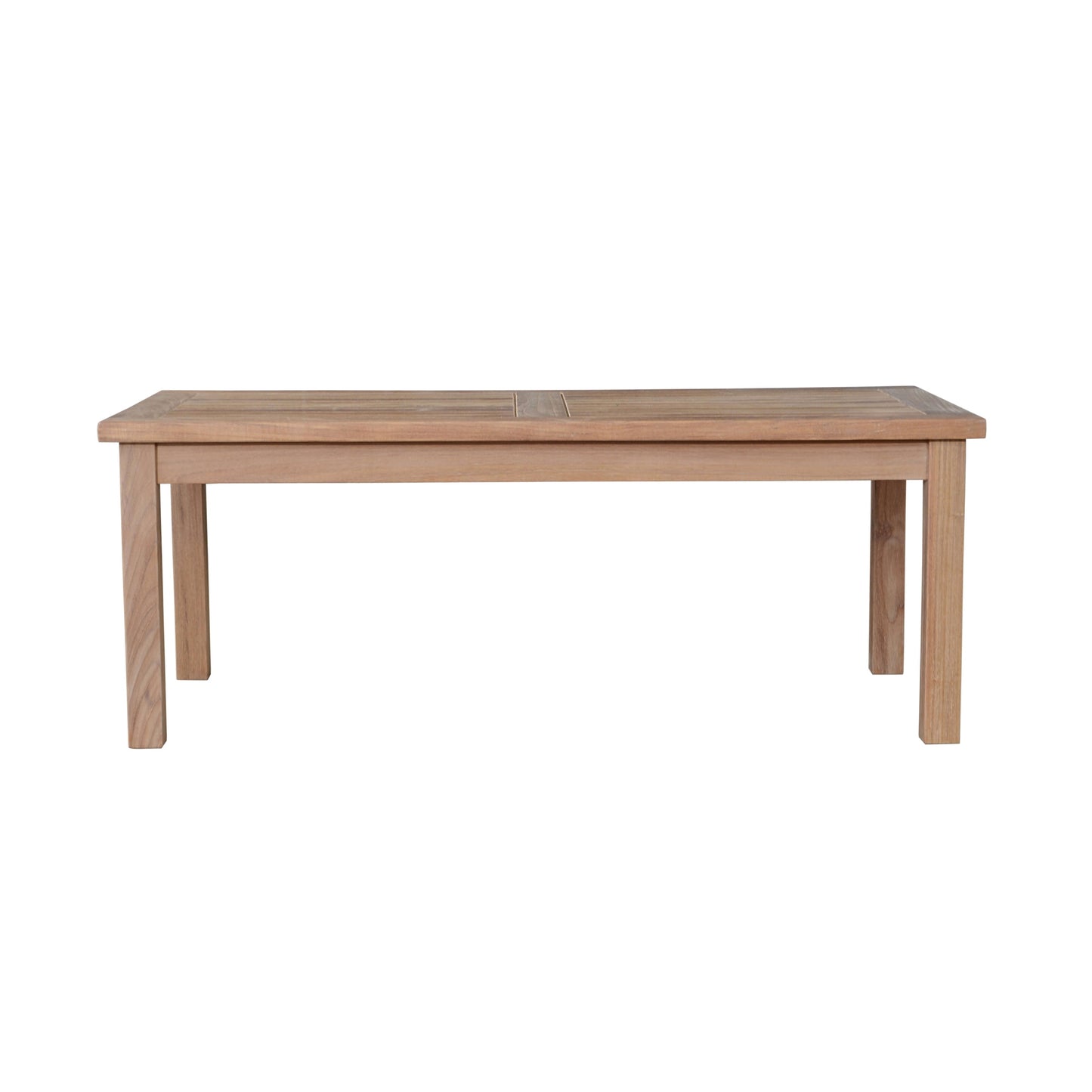Wooden dining table on a white background