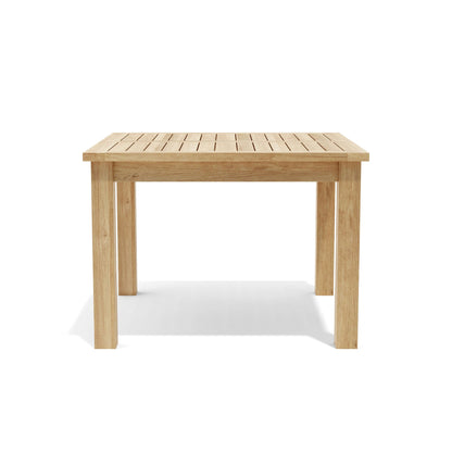 Wooden table on a white background