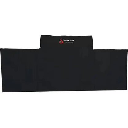 Mont Alpi COVMAI805 BBQ island cover black weather resistant with logo front view