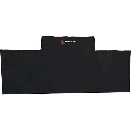 Mont Alpi COVMAI805 BBQ island cover black weather resistant with logo front view