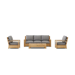 Madera 4-Piece Deep Seating Set - Solid Teak with Sunbrella Cushions