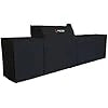 Mont Alpi COVSET805 BBQ island cover complete set black weather resistant compact view