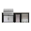 8 Foot Haven Outdoor Kitchen Island with Coyote S-Series 36" Grill