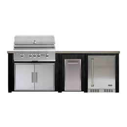 8 Foot Haven Outdoor Kitchen Island with Coyote S-Series 36" Grill