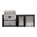 8 Foot Haven Outdoor Kitchen Island with Coyote 36" Pellet Grill