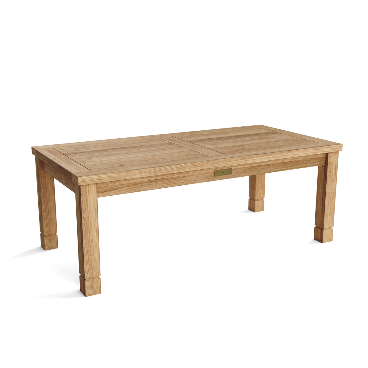 Wooden table on a white background