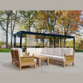 Luxe 8-Piece Teak Modular Deep Seating Set with Coffee Table & Sunbrella Cushions