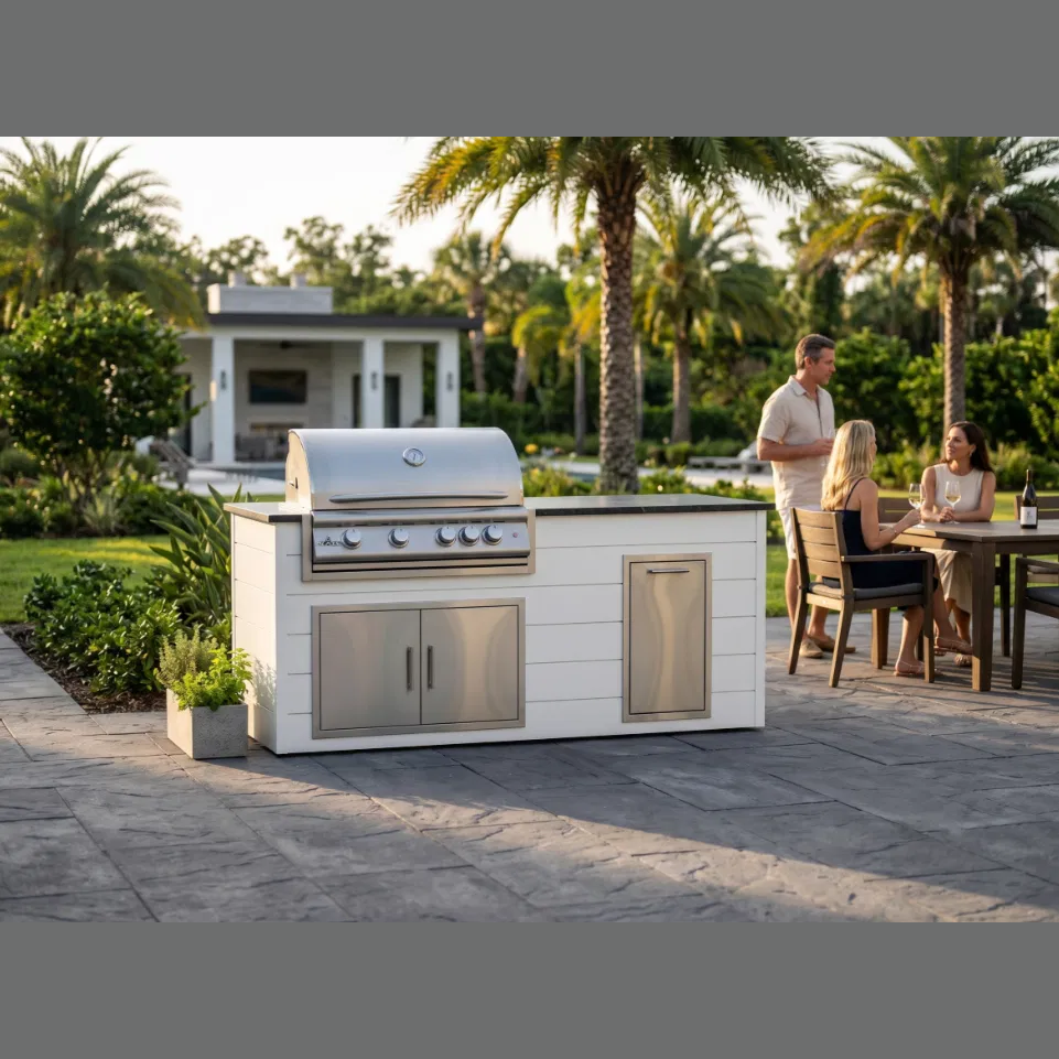 Timberline 72" Outdoor Kitchen Island with Blaze 4LTE3 Grill (4L+-4LTE3) Mountain Series