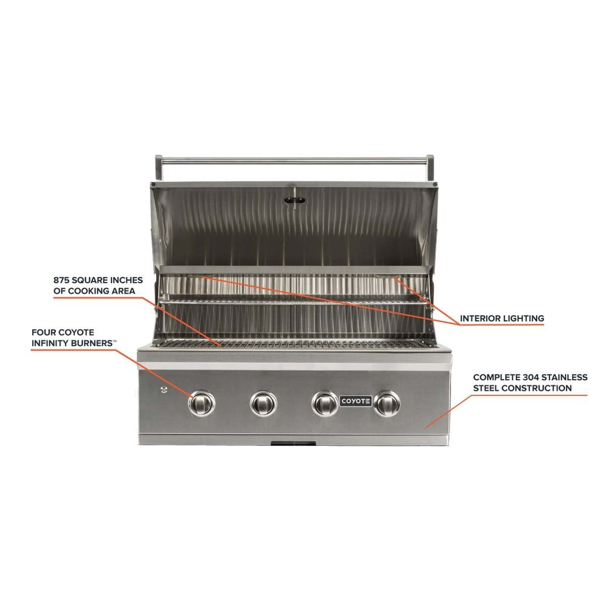 RTA Outdoor Living G7 L-Shaped Outdoor Kitchen Island with Coyote 36-Inch C-Series Grill, Fridge and Refreshment Bar - Coy...