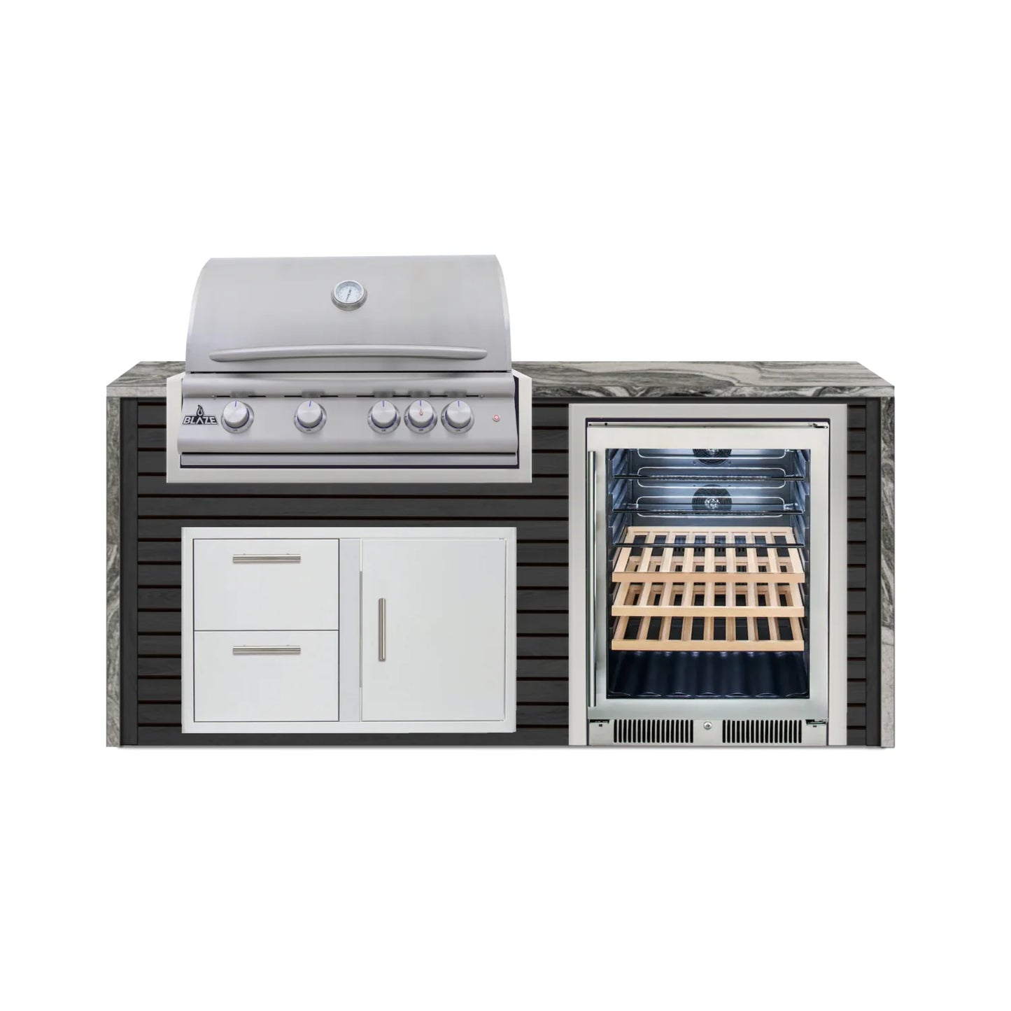 1S-BCM-DDC 72" Blaze Waterfall Island